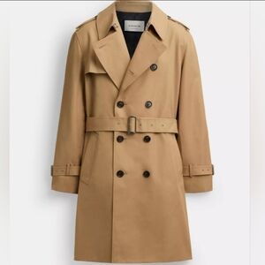 Coach Core Trench. Khaki. Premium Classic Coat. Size XXL